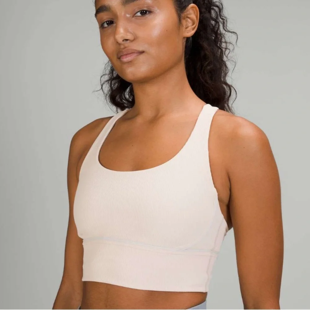 EUC energy longline bra ribbed chantilly size 6 lululemon - Picture 13 of 14